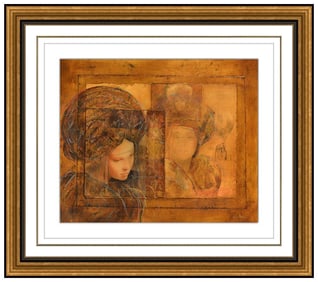 Csaba Markus Original Oil Painting On Board Signed Male Female Portrait Artwork