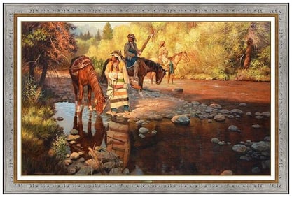 Gary Kapp Original Oil Painting On Canvas Signed Western Landscape Art Framed