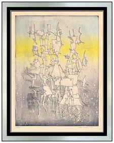 Yves Tanguy Original Etching Hand Signed Rhabdomancie Bruardor Portfolio Framed