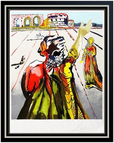 Salvador Dali Color Lithograph Hand Signed Original Surreal Authentic Framed Art