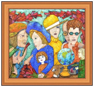 Duncan Regehr Original Oil Painting On Board Figurative Signed Framed Artwork Qq