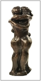 Gene Adcock Original Bronze Sculpture Signed Romantic Figurative Loves Artwork