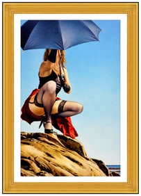 Paul Kelley Original Painting Oil On Board Signed Female Figurative Framed Art