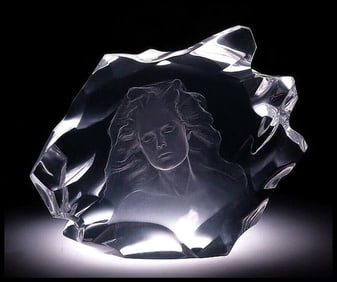 Frederick Hart Acrylic Sculpture Signed Female Portrait Figurative Illuminata I