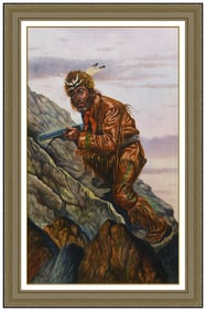 Gregory Perillo Original Oil Painting On Canvas Signed Western Framed Artwork