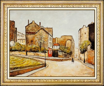 Louis Peyrat Original Oil Painting On Canvas Paris French Signed Landscape Art