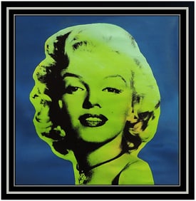 Steve Kaufman Marilyn Monroe Portrait Oil Painting On Canvas Signed Playboy Art