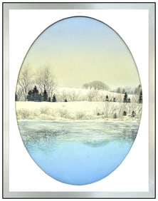 Vicki Maclean Rare Original Landscape Painting On Canvas Signed Framed Artwork