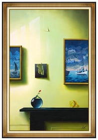 Ferjo Original Oil Painting On Canvas Fernando Oliviera Huge 60X40 Signed Framed