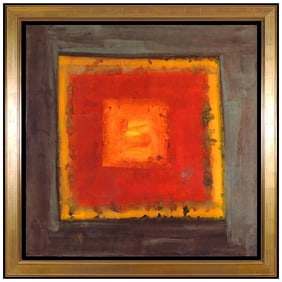 Jamali Large Original Pigmentation Painting On Cork Modern Abstract Signed Art