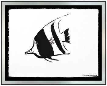 Robert Wyland Original Fish Sealife Acrylic Painting Signed Wildlife Framed Art