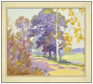 James Topping Original Oil Painting On Board Landscape Rare Framed Signed Art