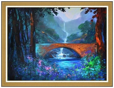 Michael Schofield Large Original Oil On Canvas Painting Signed Framed Water Art