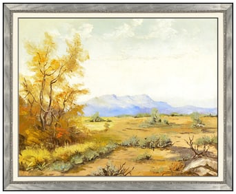 William Posey Silva Original Painting Oil On Canvas Signed Western Landscape Art