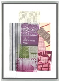 Robert Rauschenberg Pre Morocco Color Lithograph Hand Signed Large Framed Art