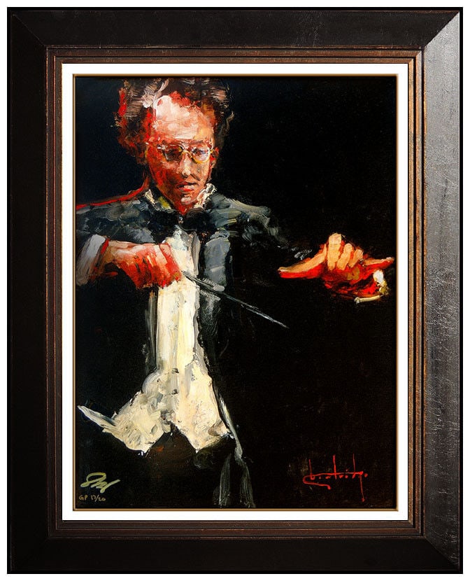 Stephen Shortridge Hand Embellished Giclee On Canvas The Conductor Signed Actor (1 of 5)