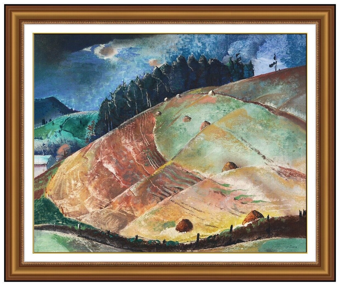 Will Henry Stevens Original Pastel Painting Rural Landscape Signed Framed Art (1 of 4)