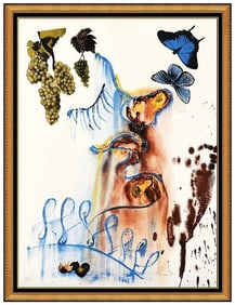 Salvador Dali Original Color Lithograph Surreal Hand Signed Fours Seasons Summer