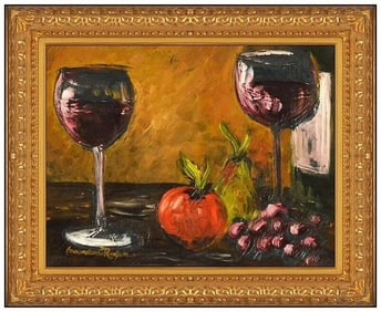 Alexandre Renoir Original Oil Painting On Canvas Still Life Signed Framed Art