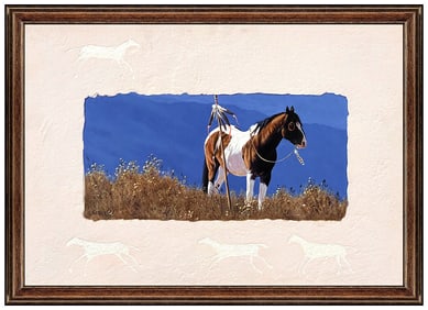 Kirby Sattler Acrylic Painting Relief Sculpture Western Animal Signed Artwork