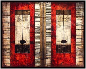 Rob Douglas Large Original Acrylic Painting On Board Signed Abstract Modern Art