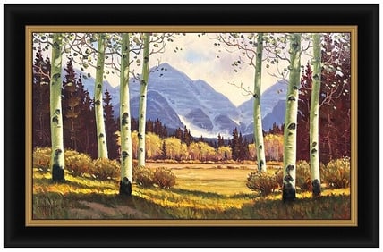 Robert Harper Original Oil Painting On Board Signed Framed Mountain Landscape