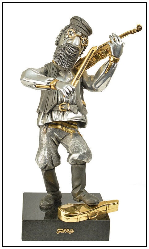 Frank Meisler Chassidie Fiddler Bronze Sculpture Music Musician Signed Artwork (1 of 5)