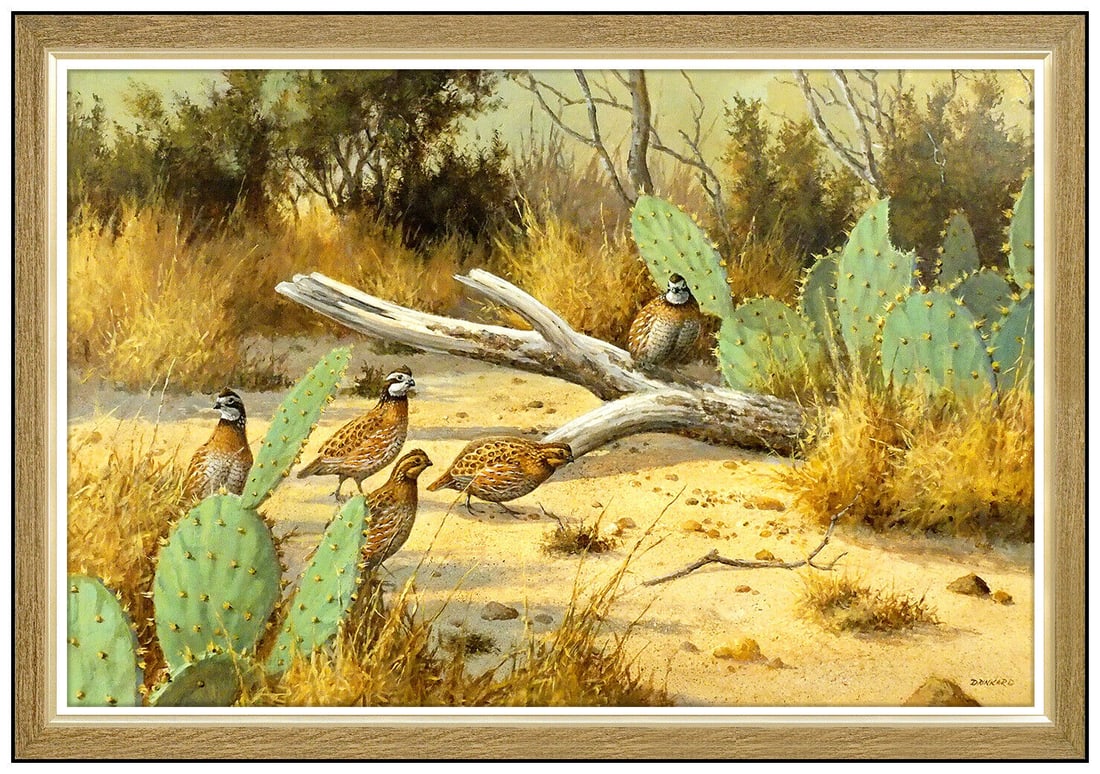 David Drinkard Large Original Painting Acrylic On Board Wildlife Signed Birds (1 of 5)