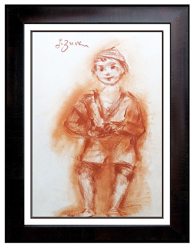 Jacques Zucker Drawing Authentic Original Color Sanguine Painting Art Signed Oil (1 of 4)