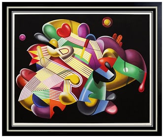 Yankel Ginzburg Original Silkscreen Candy Store Signed Art Serigraph Painting