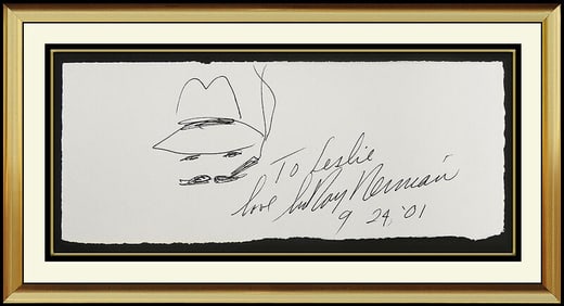 Leroy Neiman Original Drawing Signed Artwork Rare Self Portrait Cigar Painting