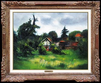 Gaston Sebire Original Landscape Painting Oil On Canvas Signed Framed Artwork