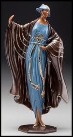 Erte Signed Bronze Sculpture Original Romain De Tirtoff Art Deco Rue De La Paix