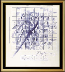 Noel Rockmore Authentic Ink Drawing Original Hand Signed Rare Portrait Artwork