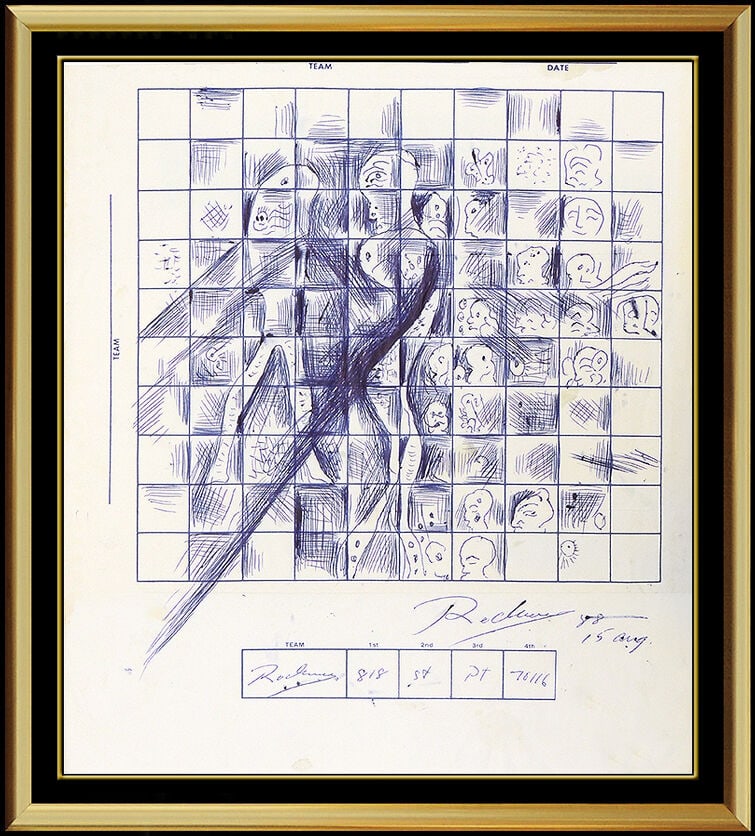 Noel Rockmore Authentic Ink Drawing Original Hand Signed Rare Portrait Artwork (1 of 4)