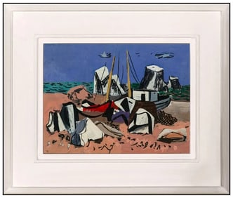 Vaclav Vytlacil Original Oil Painting On Board Signed Abstract Seascape Artwork