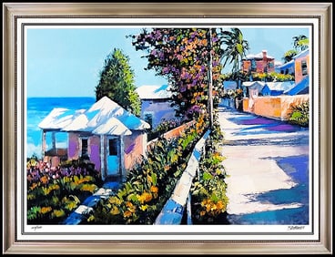 Howard Behrens Large Color Giclee Italian Seascape Landscape Signed Artwork