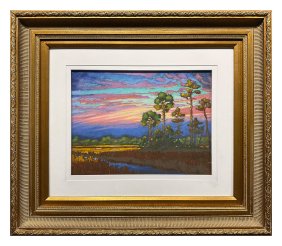 J. Michael Kennedy Original Oil Painting On Board Signed Framed Landscape Art