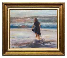 Philip Thorngate Original Oil Painting on Canvas Signed Seascape Framed Art