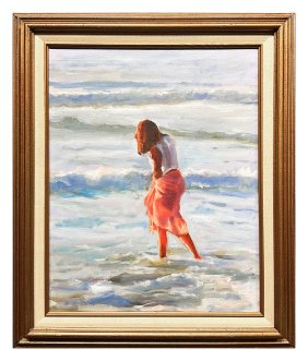 Gerald Lubeck Winter Mist Original Signed Lithograph Framed Geese Artwork