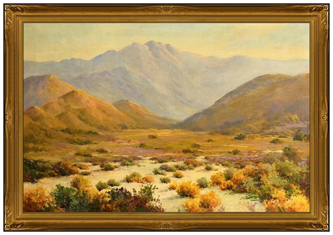 Herbert Sartelle Original Painting On Canvas Desert Landscape Signed Framed Art: This lot Includes:Gallery Coa & Free Domestic Shipping (*Insurance And International Shipping For An Additional Charge)Artist: Herbert SartelleTitle: Desert FloorMedium: Oil Painting On Canvas Size: 2