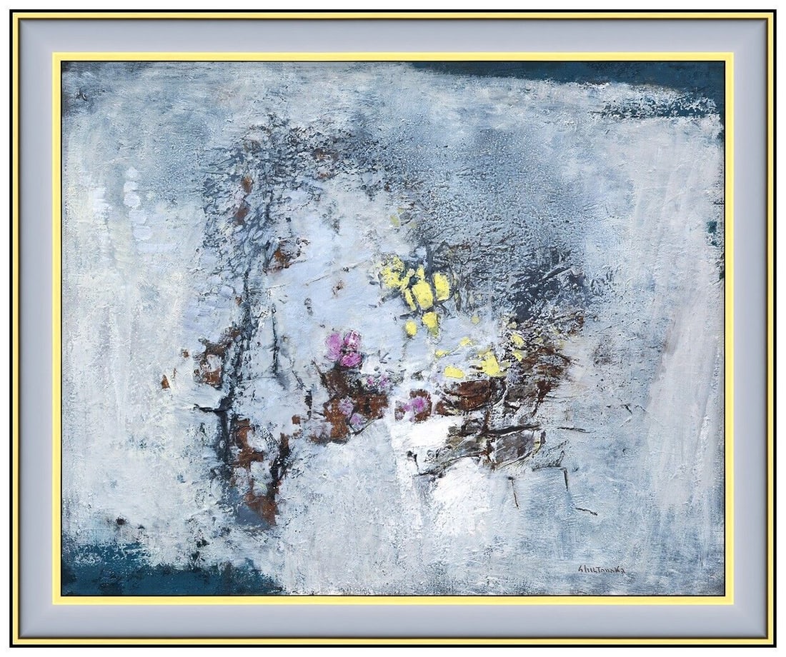 Shu Tanaka Large Original Oil Painting On Canvas Signed Abstract Landscape Art (1 of 6)