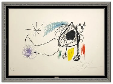 Joan Miro Sobreteixims Escultures Color Lithograph Hand Signed Abstract Artwork