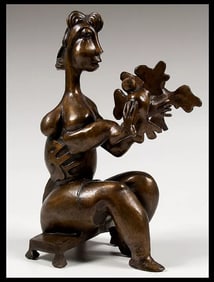 Alexandra Nechita Bronze Sculpture Let There Be Peace Signed Petite Picasso Art