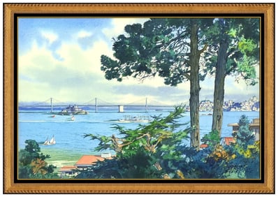 James March Phillips Original California Landscape Painting Watercolor Signed