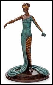 Erte Signed Bronze Sculpture La Merveilleuse Original Art Deco $20,000 Retail