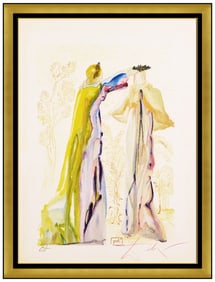 Salvador Dali Purgatory 27 Divine Comedy Color Wood Engraving Hand Signed Art