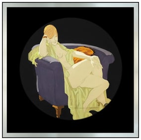 Marcello Dudovich Original Painting On Paper Signed Female Figurative Framed Art