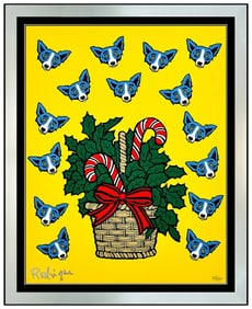 George Rodrigue High On Sugar Original Blue Dog Color Silkscreen Hand Signed Art