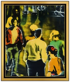 Sherry Karver Original Photo Oil Painting On Board Modern Figurative Signed Art